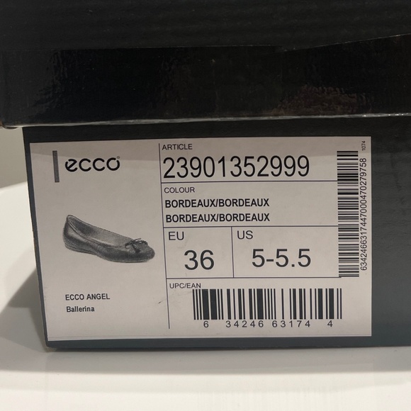 Ecco Bordeaux(burgundy colour) Flats Size 5.5 - Picture 11 of 11